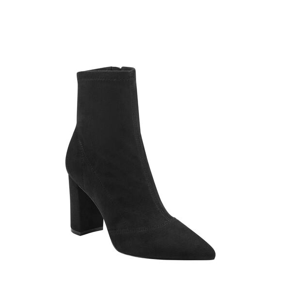 MARC FISHER LTD Umeka Bootie Black Suede Lofty Wrapped Block Heel Women's 6.5M - Picture 10 of 11